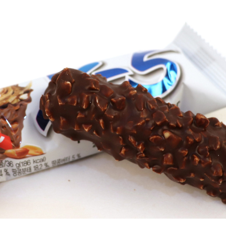X-5 ช็อคโกแลต พีนัท ครั้นช์ บาร์ ขนมเกาหลี PEANUT CRUNCH BAR Original 크런치 바 - รูปที่ 6