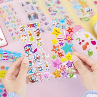 สติกเกอร์นูนแผ่นยาว 100ชิ้นส่ง2฿สติกเกอร์ สติ๊กเกอร์ สติกเกอร์นูน ตัวนูน ของแจกเด็ก ของเล่นเด็ก