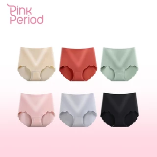 Pink Period กางเกงใน กางเกงในหญิงผ้า Cloud Panty ขอบคลื่น กางเกงในไร้รอย ยืดหยุ่นดีเยี่ยม สัมผัสนุ่มสบายผิวยิ่งกว่าK-013