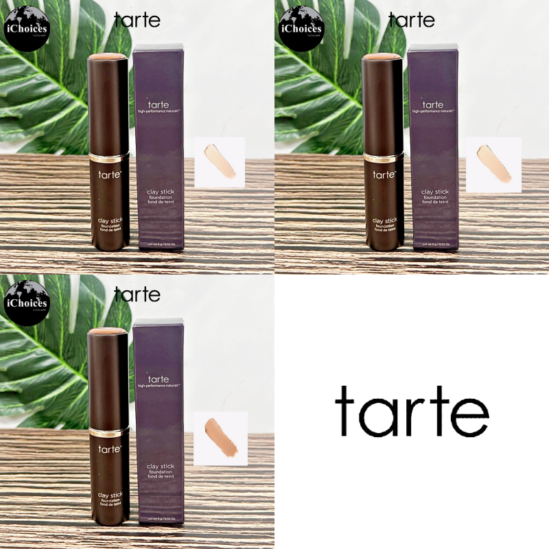 [Tarte] Clay Stick Foundation Fond De Teint 9g รองพื้นสติ๊ก คอนซีลเลอร์ คอนทัวร์ สูตรวีแกน