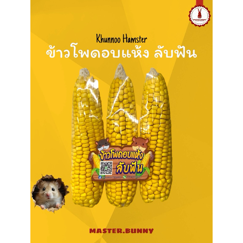 ข้าวโพดอบแห้ง ลับฟัน สำหรับแฮมสเตอร์