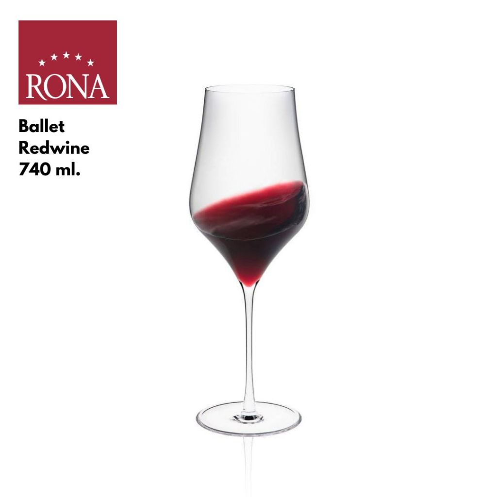 Rona Ballet Redwine 740 ml.-แก้วคริสตัลแท้ Rona รุ่น Ballet 740 มล. สำหรับไวน์แดง บรรจุ1ใบ (no box)