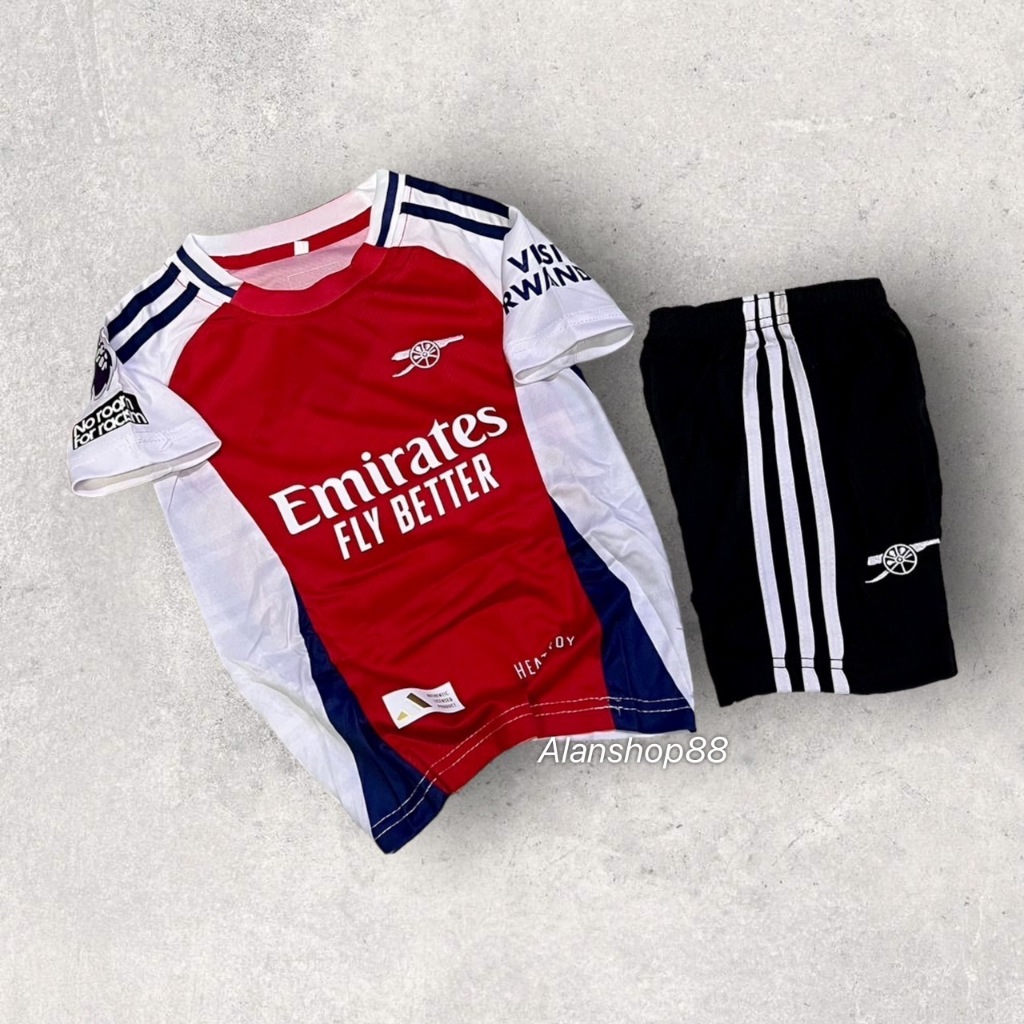 New 2024 ชุดฟุตบอลเด็กอายุ 1-12 ปี ชุดเสื้อพร้อมกางเกง