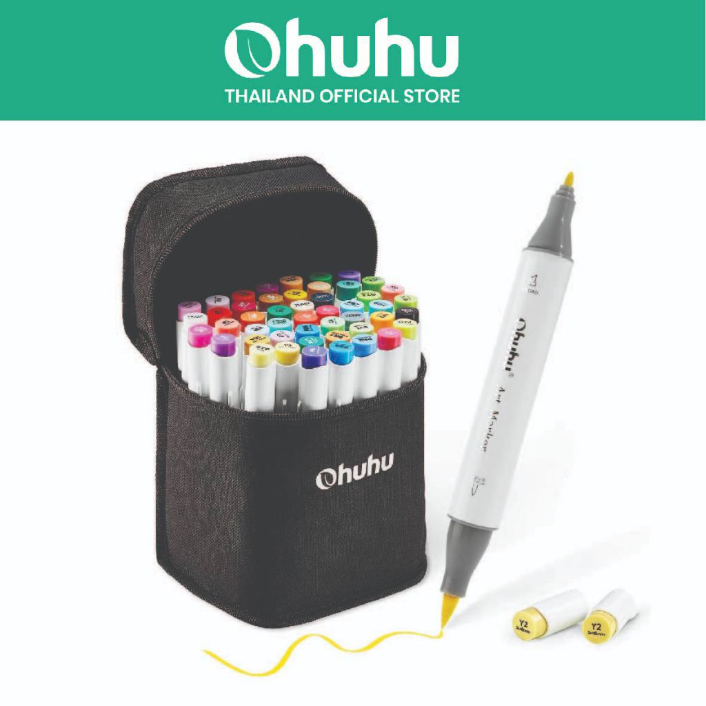 OHUHU : ปากกามาร์คเกอร์ Ohuhu 48 Classic colors  BRUSH & FINE (Honolulu B Series) 90215