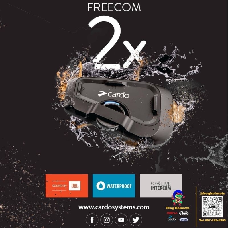 Cardo Freecom 2x สินค้ารับประกัน 2 ปี