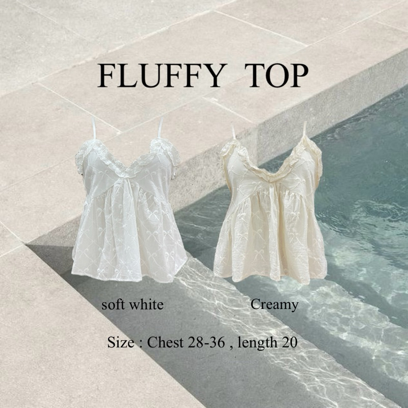 ONNIE.16 - Fluffy top เสื้อสายเดี่ยวปักลาย