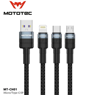 MOTOTEC MT-CH01 Fast Charging Data Cable 3A สายชาร์จคุณภาพสูง รองรับกระเเสไฟ 3A ชาร์จเร็วโอนถ่ายข้อมูลได้