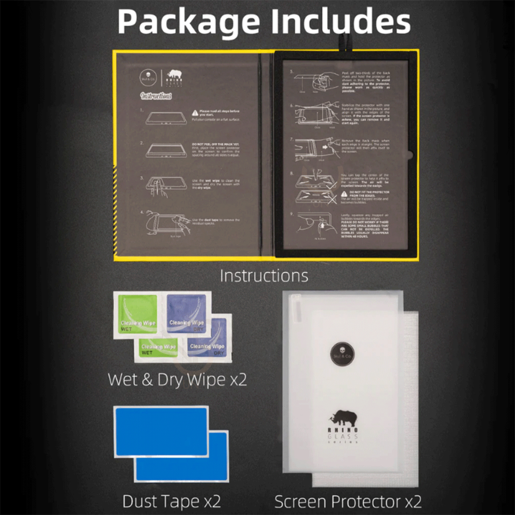 [Skull Co.] 9H PS PORTAL STORNG RHINO 2.5D กระจกกันรอย เต็มจอ สุดแกร่ง จาก Skull Co ชุดแพ๊ค 2 ชิ้น Playstation Protal