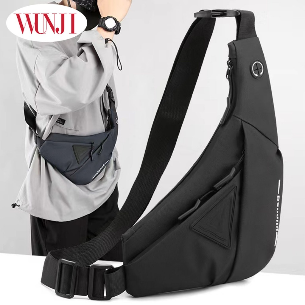 W.J40 กระเป๋าสะพายไหล่ กระเป๋าคาดอก ผ้าออกซ์ฟอร์ด กันน้ํา อเนกประสงค์ สําหรับผู้ชาย