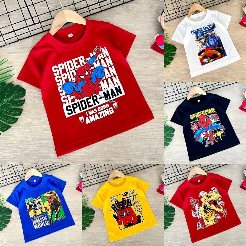 เสื้อยืดแขนสั้น สกรีนลายน่ารัก เนื้อผ้าคอตตอล นุ่ม ใส่สบาย เด็กผู้ชาย/เด็กผู้หญิง ใส่ได้ ( TS009 )