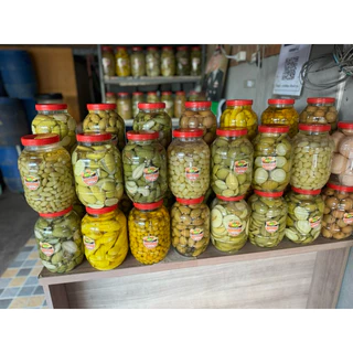 ผลไม้ดอง 1kg บรรจุขวดโหล ชั่งเฉพาะเนื้อ แถมฟรีพริกเกลือรสเด็ด