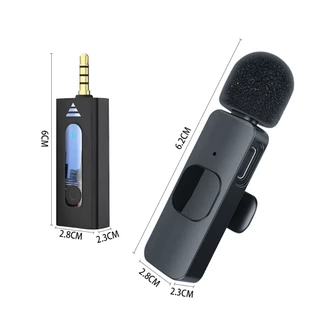 ไมโครโฟนไร้สาย 3.5mm Wireless Microphone ไมค์ไร้สาย K35 แบบพกพา ใช้สําหรับลำโพง ไมค์หนีบปกเสื้อ