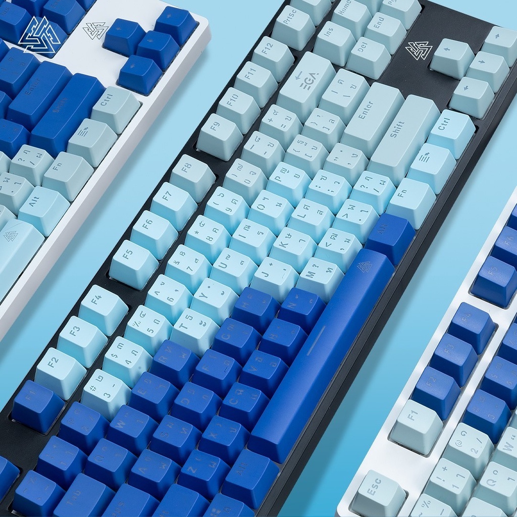 EGA TYPE MGKC4 ปุ่มกด Keycaps คีย์แคป TH/EN วัสดุพลาสติก PBT คีย์แคป 106 ปุ่ม ไฟทะลุทุกตัว ใส่กับคีย์บอร์ดแมคคานิคอลได้