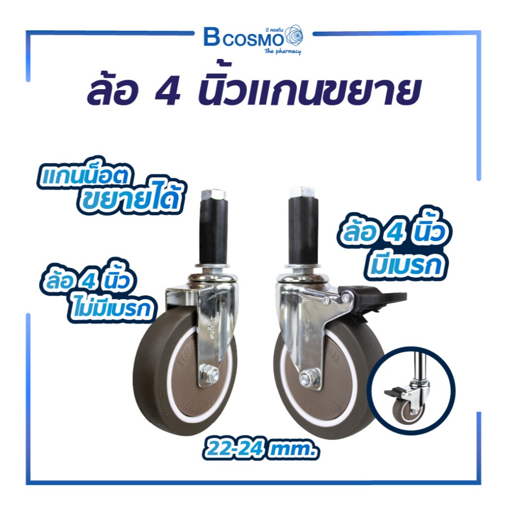 ล้ออะไหล่รถเข็น 3 และ 4นิ้ว อะไหล่ล้อ รถเข็น ล้อลื่น แข็งแรง คุณภาพดี อายุการใช้งานนาน ระบบล็อคล้อ