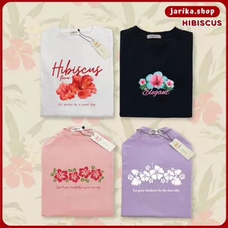 Jarikashop - เสื้อยืดลาย Hibiscus (ชบา) ( งานป้าย.. Jarika ) ( จ216 )