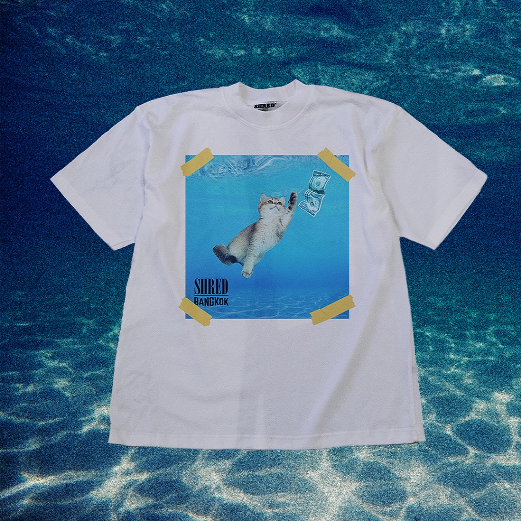 เสื้อยืด SHRED BKK - SMELL LIKE BOOTLEG SPIRIT TEE (MEOW)