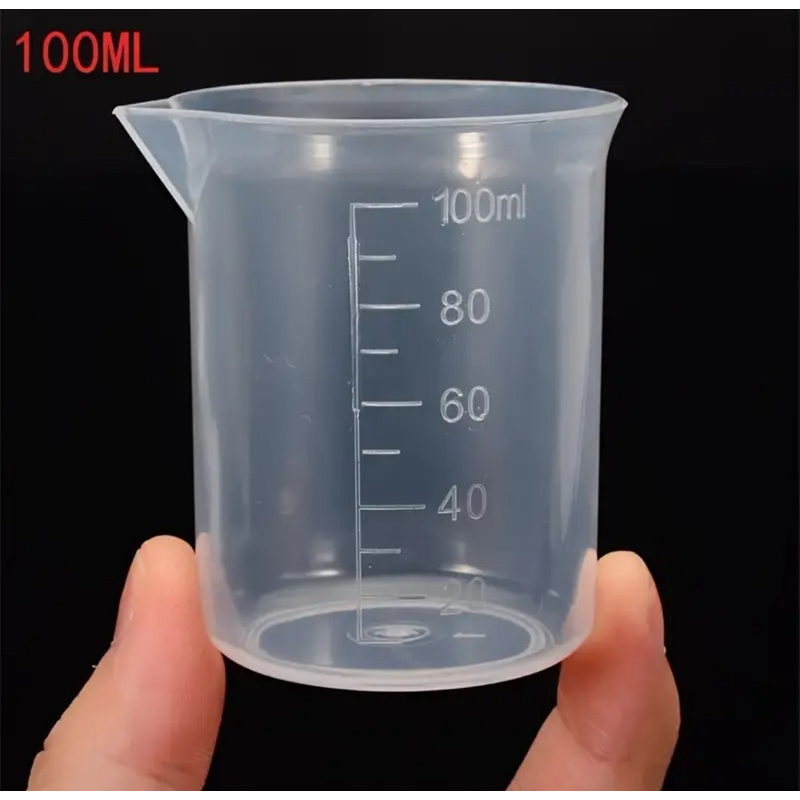 ถ้วยตวงพลาสติก ตวงน้ำยา ขนาด 100ml มีปริมาตรบอกชัดเจน