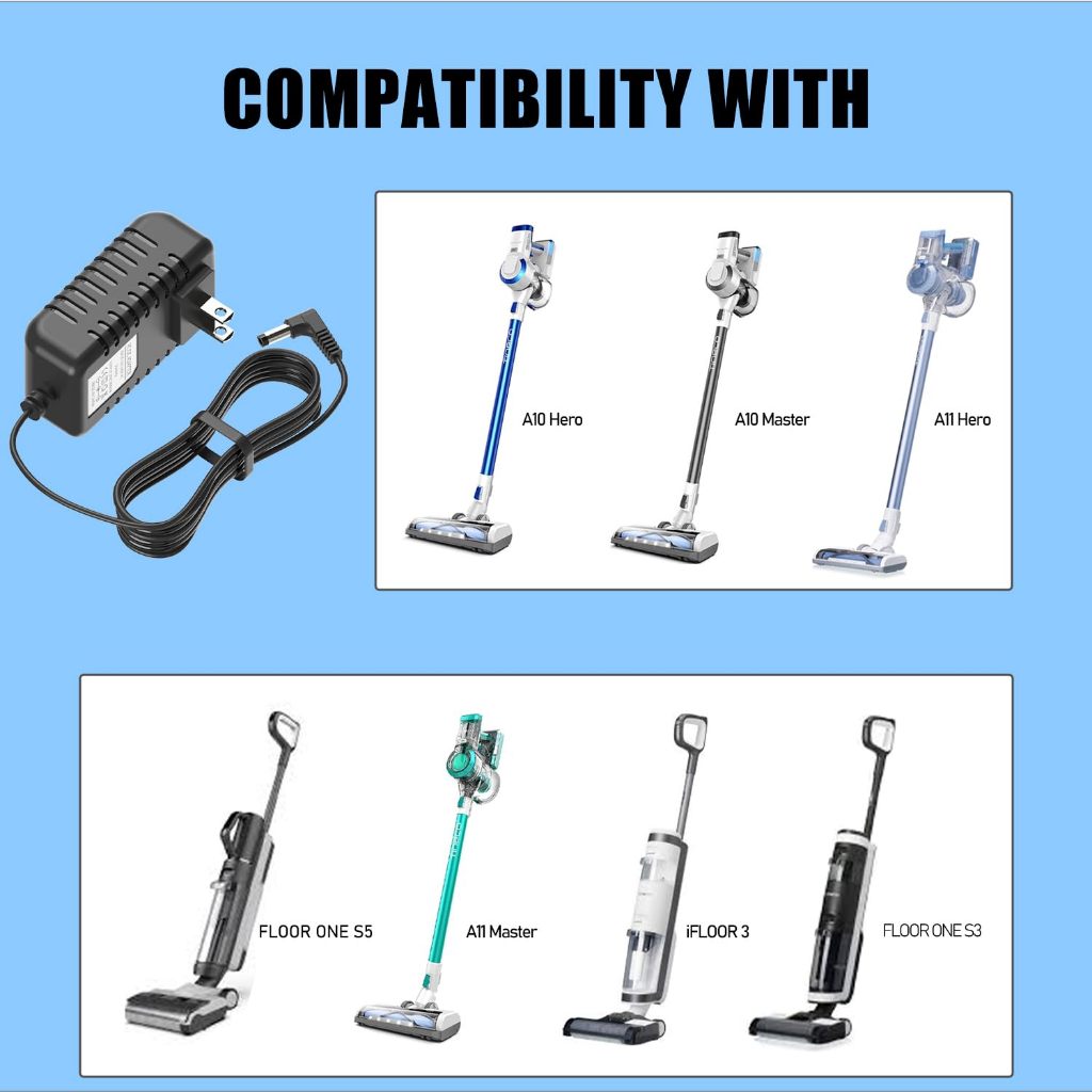 Charger Replacement for TINECO Vacuum iFLOOR A10 11 Floor ONE S3 26V AC/DC Adapter Charging Cable Power Cordเปลี่ยนชาร์จ