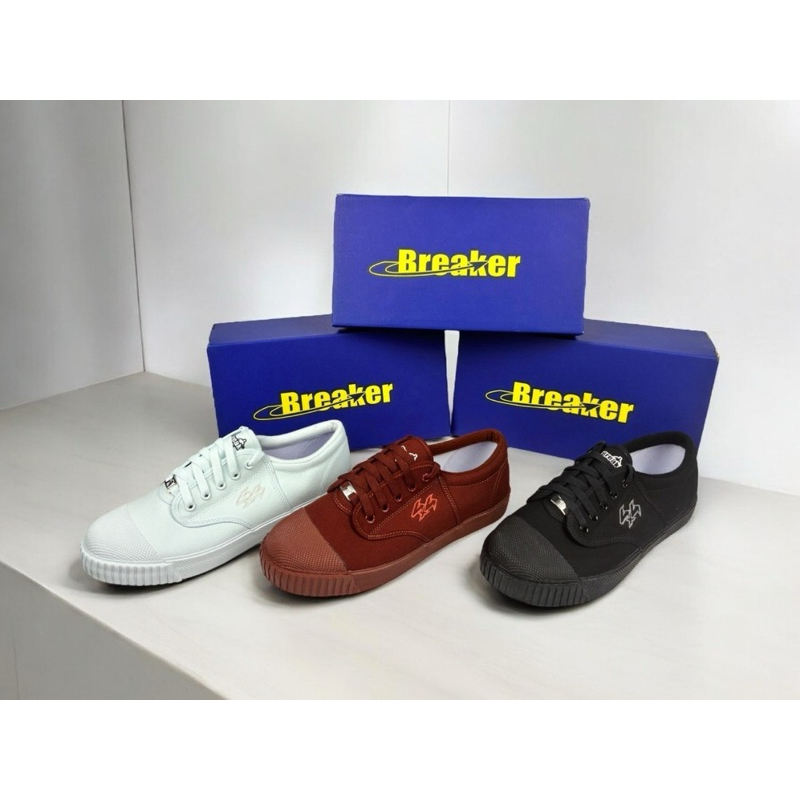 รองเท้านักเรียน Breaker 4x4 รุ่นคลาสสิค พื้นเรียบสีเขียว เบอร์ 29 ถึง 45 (สามารถขอบิลเบิกทางโรงเรียนได้)