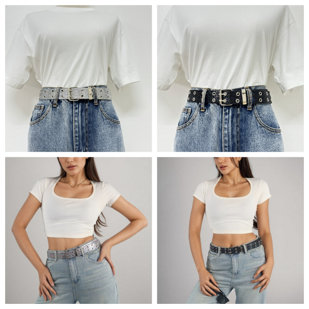 พร้อมส่ง เข็มขัด หนังpu เอว20-37 ยาว105cm กว้าง3.4cm แฟชั่นสำหรับผู้หญิงและผู้ชาย(p131)
