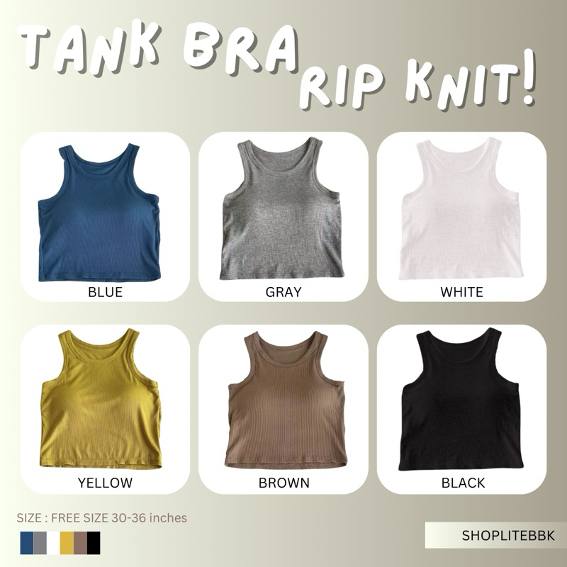 เสื้อกล้ามเบสิคใส่สบายในวันชิวๆใส่ออกกำล้งกายได้(มีบราในตัว)