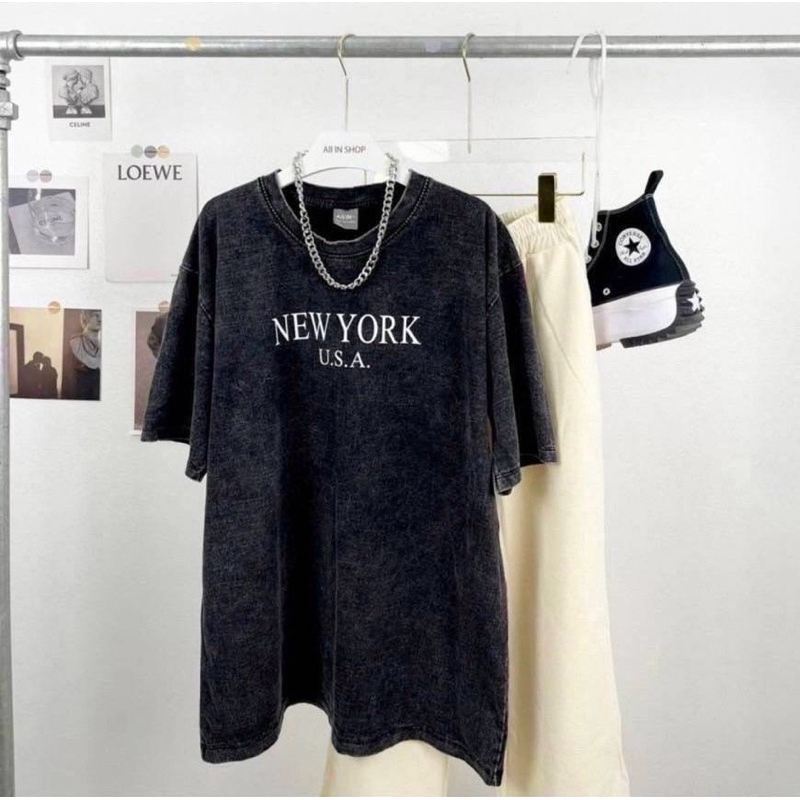 เสื้อยืดโอเวอร์ไซส์ งานผ้าฟอกวินเทจ No.20