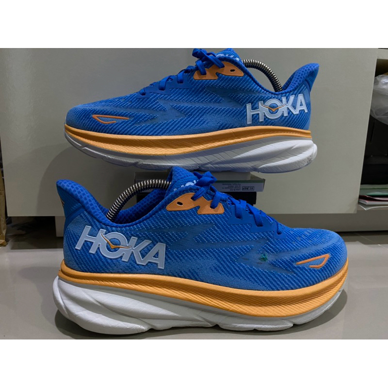 Hoka Clifton9🔥ไซร้44.5-285❤️รองเท้ามือสองของแท้100%🔥สายซัพพอตเบานุ่มเด้ง❤️มีเก็บเงินปลายทาง🔥🚚