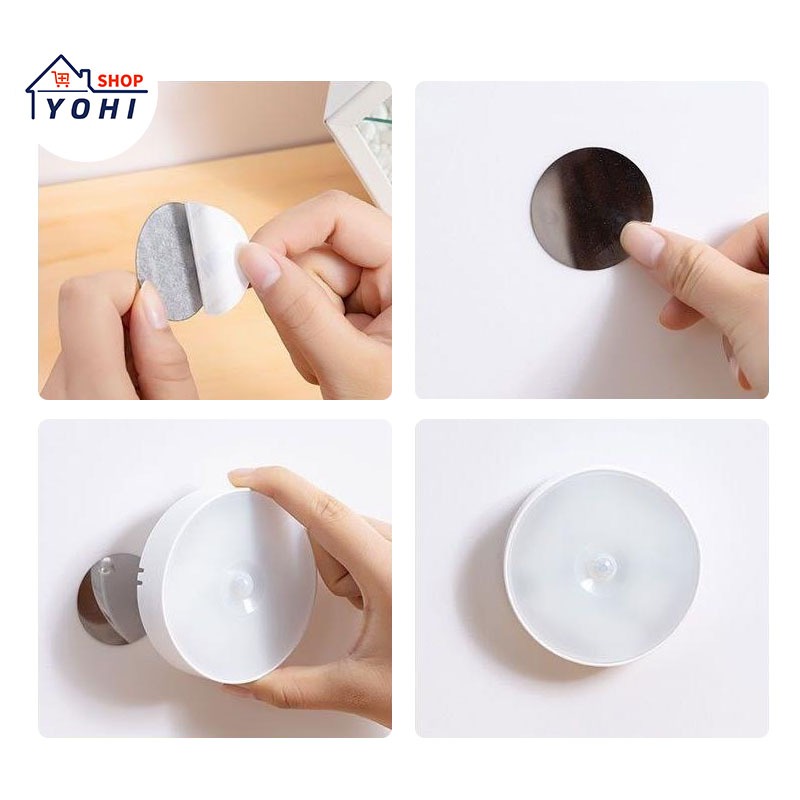 YOHI 💡ไฟเซ็นเซอร์ โคมไฟหัวเตียง หลอดไฟอัจฉริยะ ไฟกลางคืน ไฟLED ไฟบันได ไฟห้องน้ำ ชาร์จผ่านusb