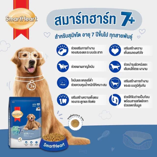[ใหม่!]สมาร์ทฮาร์ท อาหารสุนัขโต อายุ 7 ปีขึ้นไป ทุกสายพันธุ์ 2.6กก. / SmartHeart Adult 7+ for All Breeds Dog 2.6kg