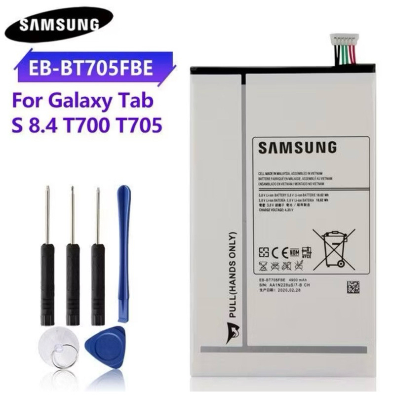 แบตเตอรี่ แท้ Samsung Galaxy Tab S 8.4 T705 T700 SM-T700 EB-BT705FBE EB-BT705FBC 4900mAh ประกัน 3 เด