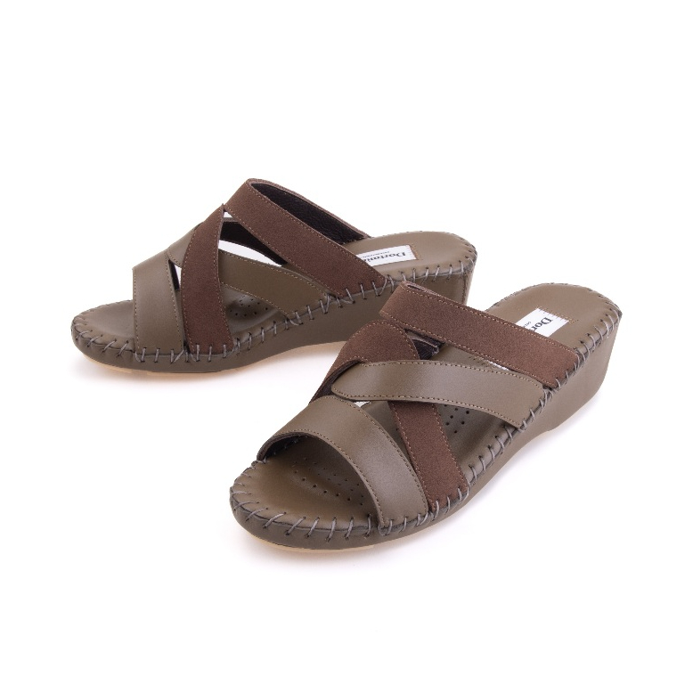 Dortmuend JM231 077-000 Taupe "The Original Hand-Sewn Series" รองเท้าสุขภาพที่ร้อยทุกฝีเข็มด้วยมือ