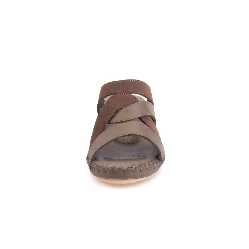 Dortmuend JM231 077-000 Taupe "The Original Hand-Sewn Series" รองเท้าสุขภาพที่ร้อยทุกฝีเข็มด้วยมือ