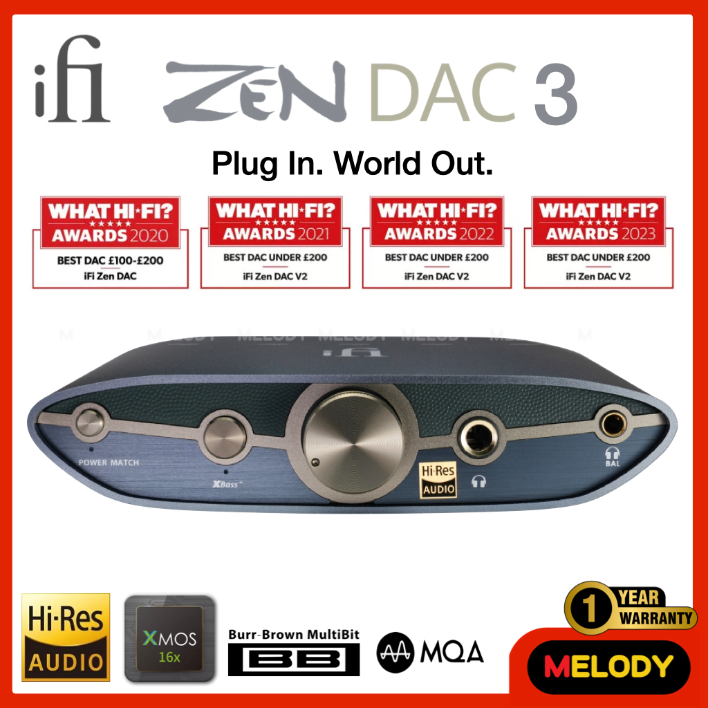 iFi Zen DAC V3 แอมพลิฟายเออร์ DAC หูฟัง ได้รับรางวัล WHAI HI-FI AWARDS Hi-Rse Audio Xmos 16x USB-aud