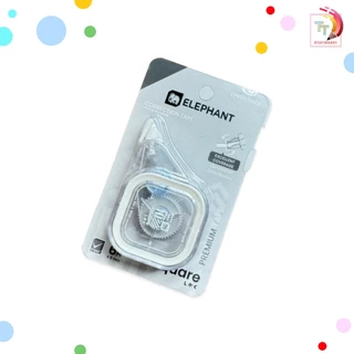 Elephant (ตราช้าง) เทปลบคำผิด 6 M. รุ่น SQUARE (สแควร์) คละสี (จำนวน 12 ชิ้น/กล่อง)