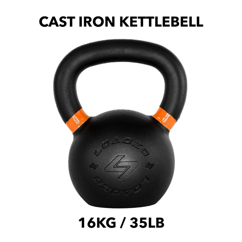 ลูกตุ้ม CAST IRON KETTLEBELL (เหล็กหล่อ) เกรดสุงสุด 16KG / 35LB