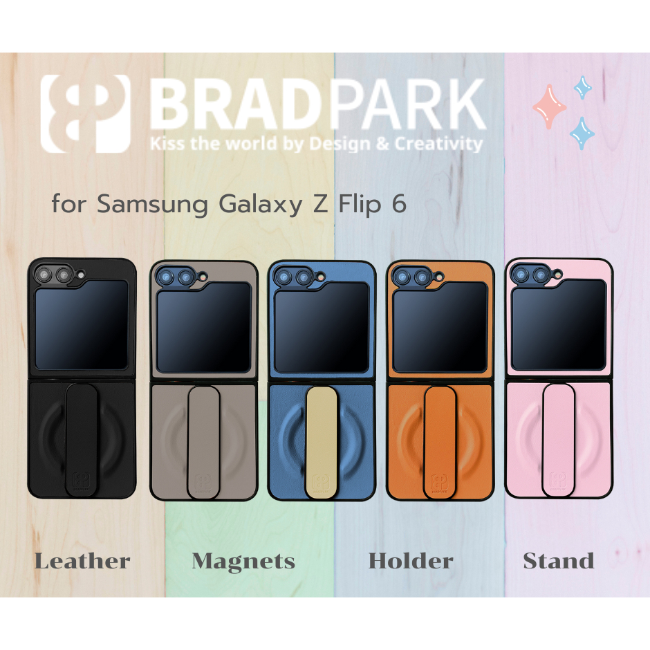 เคส Bradpark Maggrip PU สำหรับ Samsung Galaxy Z Flip 6 5G
