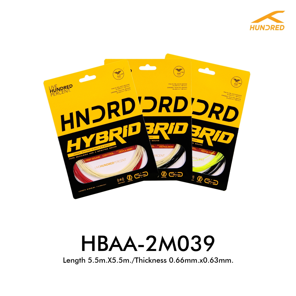 เอ็นแบดมินตัน HUNDRED Badminton String hybrid