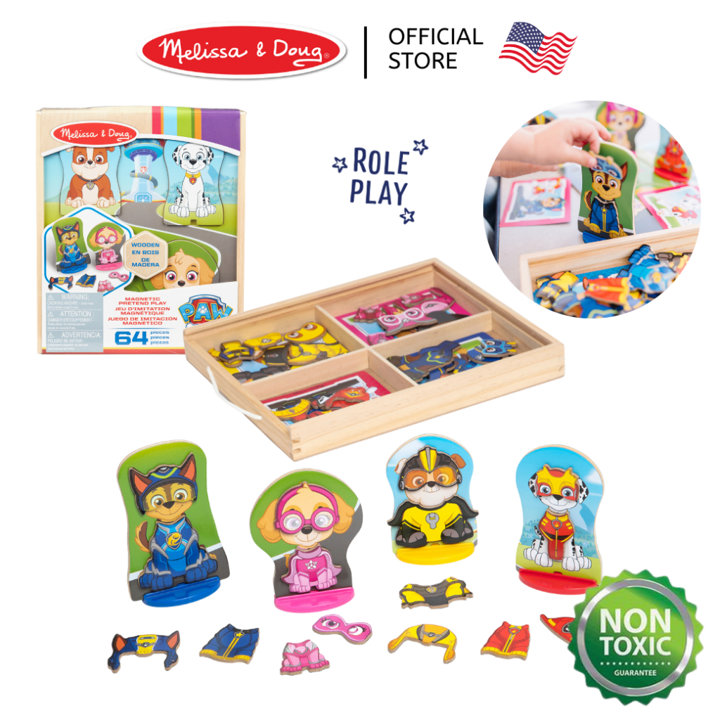 (ของแท้ USA) ของเล่นเด็ก แต่งตัวตุ๊กตาแม่เหล็ก Paw Patrol Magnetic Pretend Play Melissa & Doug 33267