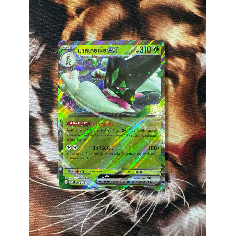 การ์ดโปเกม่อนไทย จาก Starter Tactics Deck " มาสเคอเนีย Ex"