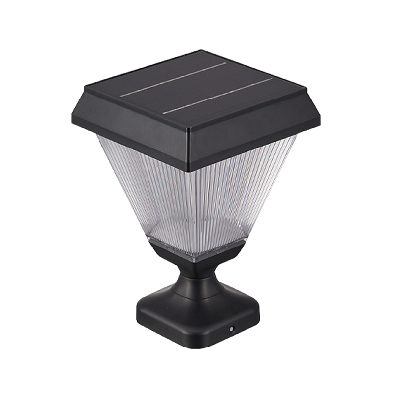 2in1โคมไฟโซล่าเซลล์ไฟหัวเสา (แสงขาว) ทรงสี่เหลี่ยม ใส่หลอด E27 ได้ กำลังไฟ 200W