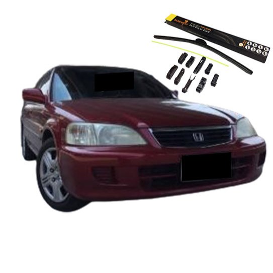 City type Z 1999-2002 ใบปัดน้ำฝน ขนาด 24+14 นิ้ว By.BARBARIAN