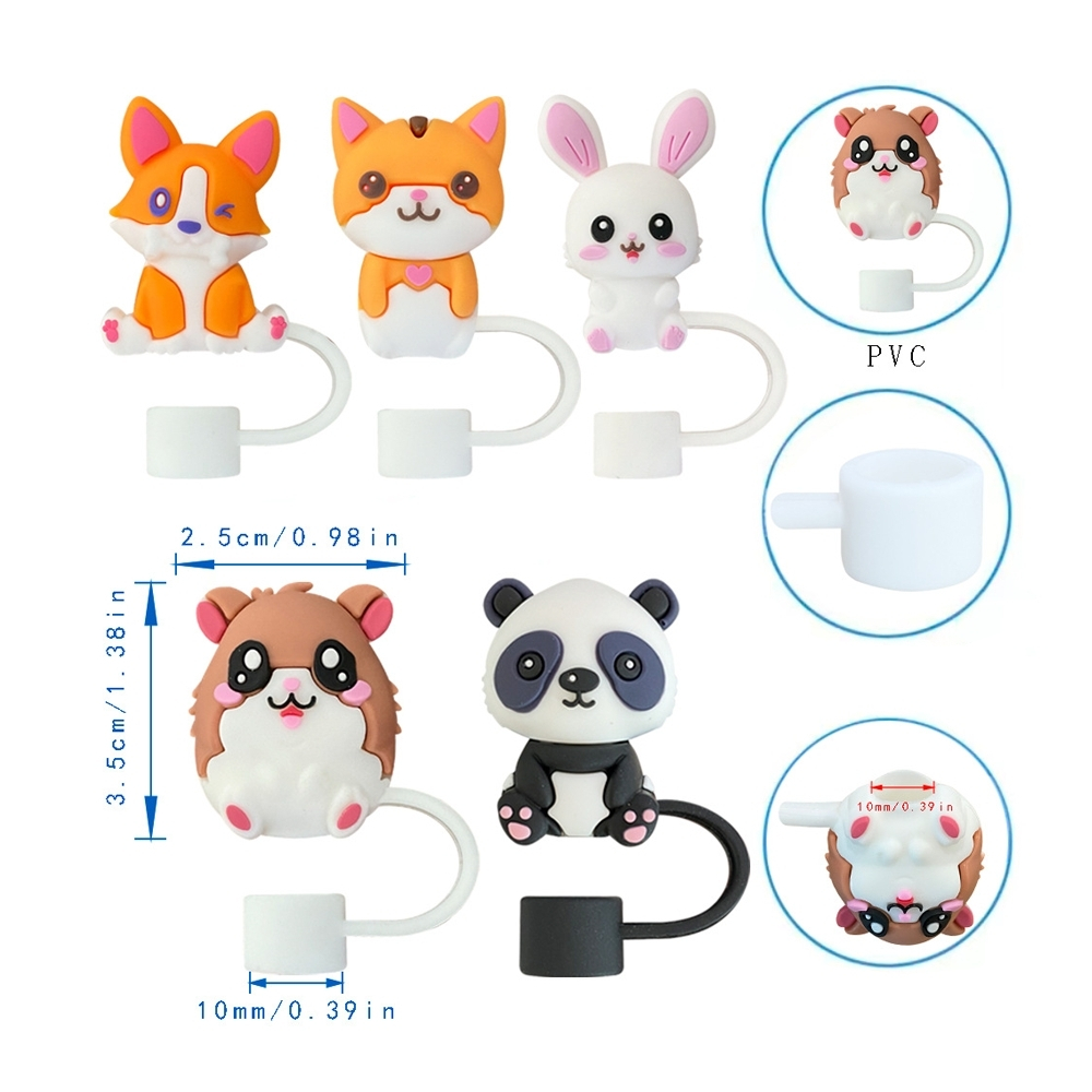 ฝาครอบหลอดดูดน้ํา 8/10มม. จุกปิดหลอดน้ำ pvc ยางนิ่ม รูปที่ 3