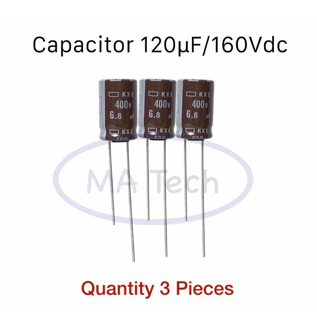 6.8uF400V คาปาซิเตอร์ Capacitor 6.8uf/400v 400v6.8uf ตัวเก็บประจุ ตัวซี ตัวC (ขนาด 10x16) 1 ชุด มีจำ