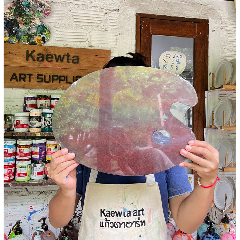 จานสีไม้ ถาดสี ถาดสีไม้ ระบายสี ลงสี คุณภาพดี kaewta art