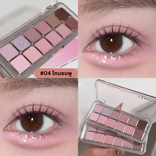 (สินค้าส่งจากไทย) อายแชโดว FAMOTY พาเลทตา เนื้อแมท ประกายชิมเมอร์ Eyeshadow Palette ตลับยาว 12สี สีสวยติดทน