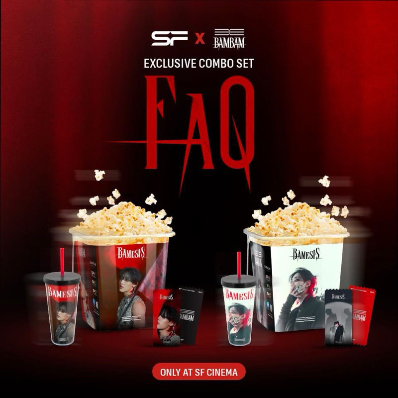 (ทักลด50%) พร้อมส่ง Sf x Bambam comboset ถังป๊อปคอร์น Bambam
