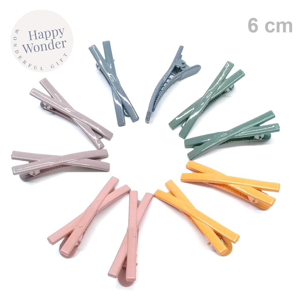 กิ๊บหนีบผม สีพาสเทล สีหวานๆ น่ารัก น้ำหนักเบา กากบาท โบว์