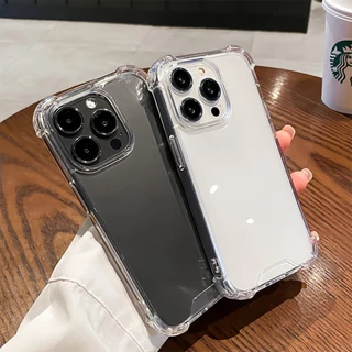 for เคสไอโฟน 13 12 Pro Max 14 Pro Max 16 17 iPhone 15 case 7 8 Plus XS Max X XRเคสใสไอโฟน โทรศัพท์ซิลิโคน TPU นิ่ม แบบใส