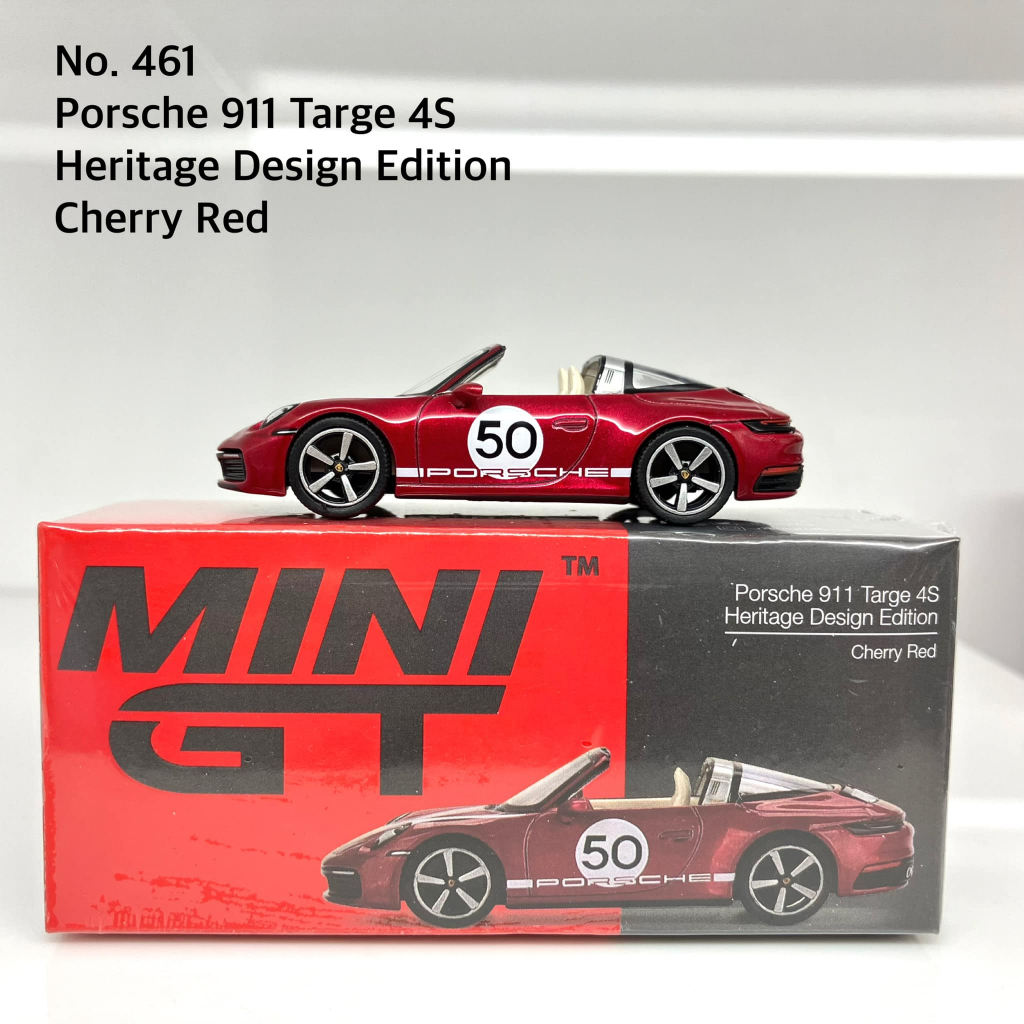MiniGT No. 461 Porsche 911 Targa 4S Heritage Design Edition Cherry Red