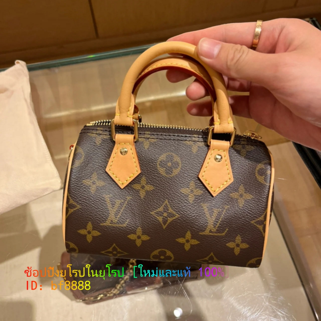 Louis Vuitton LV NANO SPEEDY Mini New Pillow Bag กระเป๋าบอสตัน กระเป๋าสะพายข้างผู้หญิง M81085